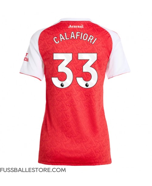 Günstige Arsenal Riccardo Calafiori #33 Heimtrikot Damen 2025-26 Kurzarm Günstige Arsenal Riccardo Calafiori #33 Heimtrikot Damen 2025-26 Kurzarm